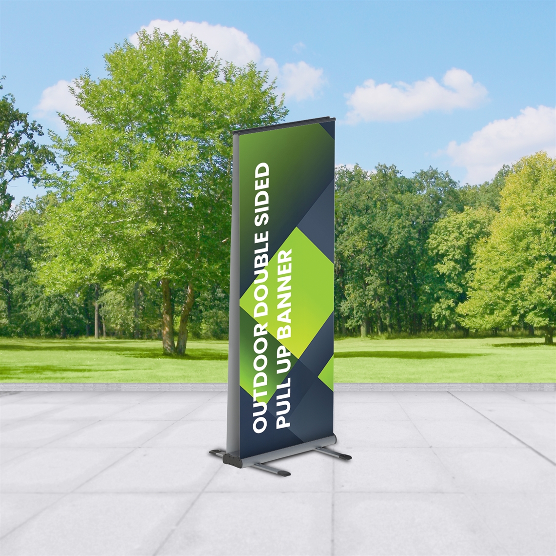 Show details for Outdoor Double Sided Pull Up Banner