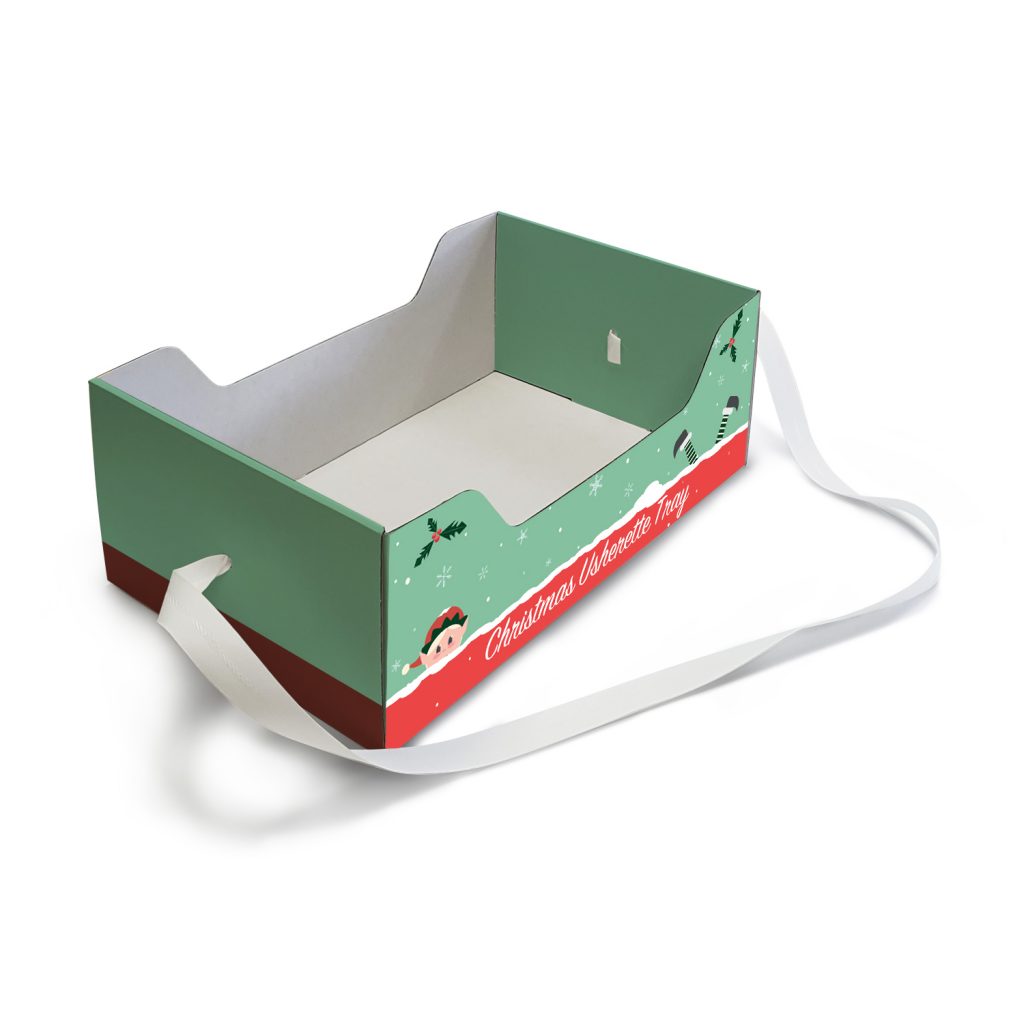 Christmas Bespoke Usherette Trays Side - The Big Display Company