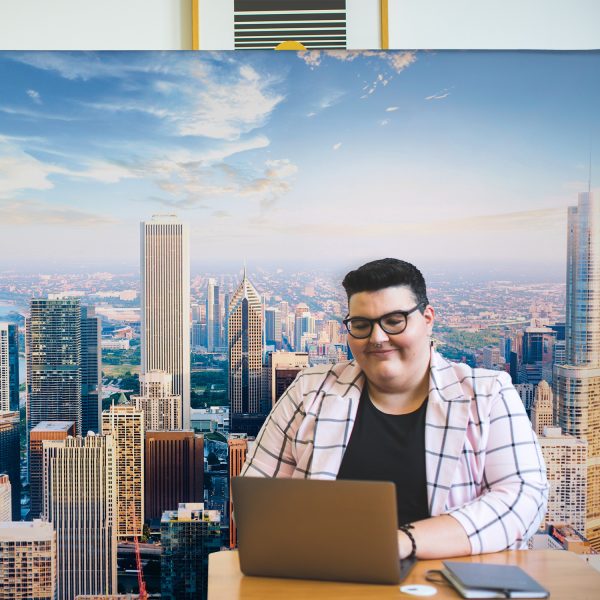 Video Call Backwall - Formulate Straight Fabric Display
