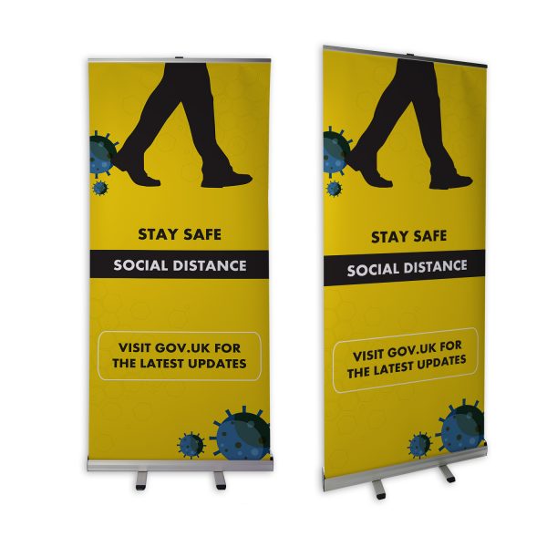 Social Distancing Mosquito Pull Up Banner